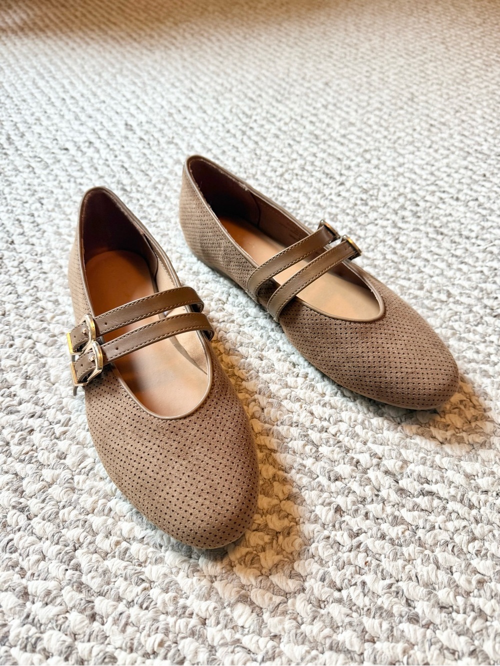 Target Women’s Henrietta Double-Strap Mary Jane Ballet Flats - Taupe